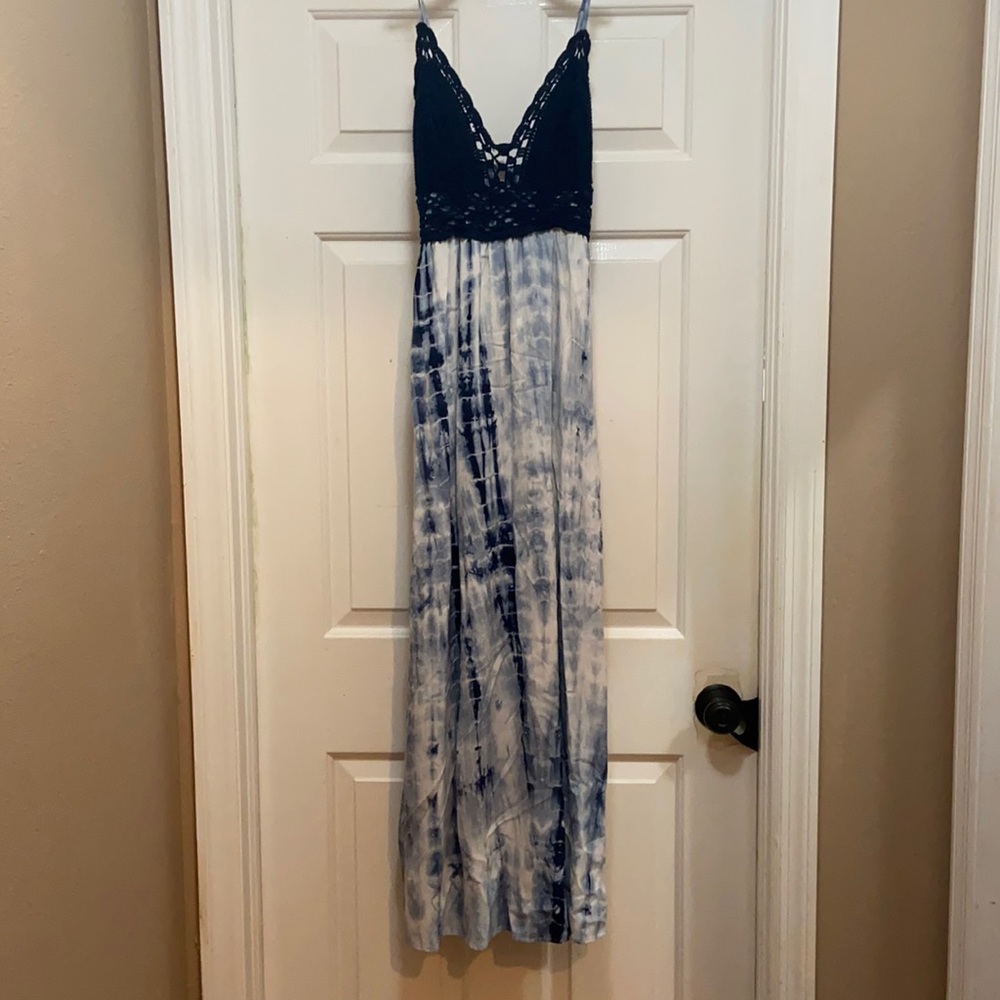 Blue tie dye sundress